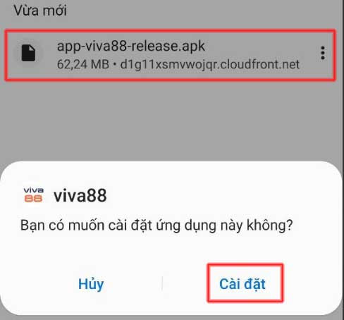 Cài đặt ứng dụng viva88